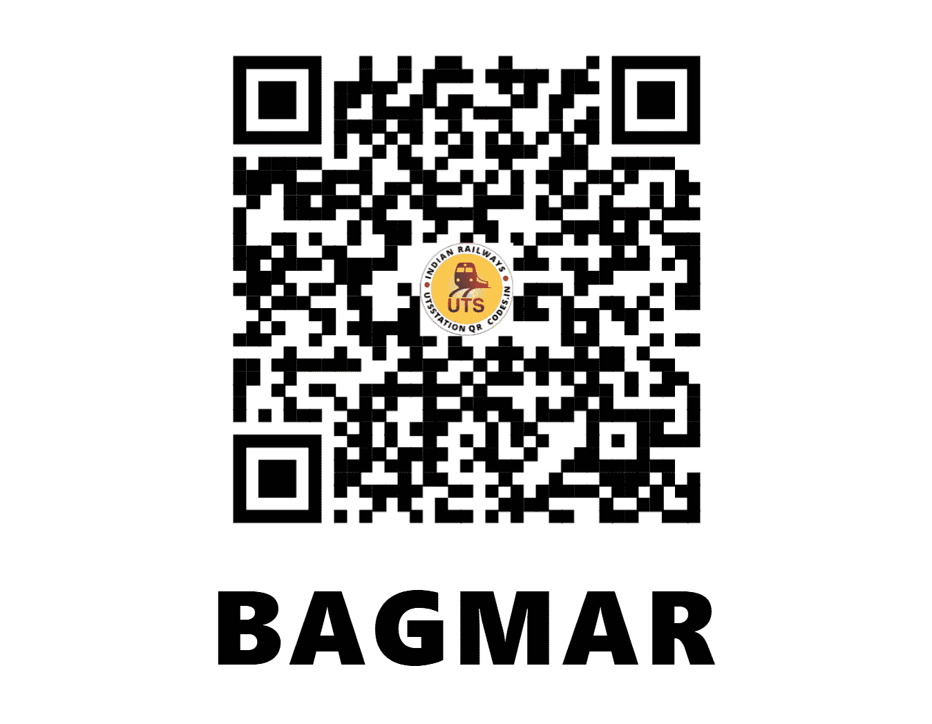 UTS QR Code for BAGMAR - BMA - CR (MADHYA PRADESH)